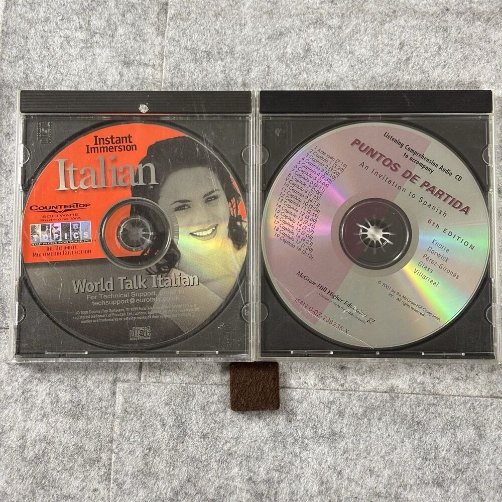 Instant Immersion Italian + Puntos de Partida Spanish CD-ROM Language Learning